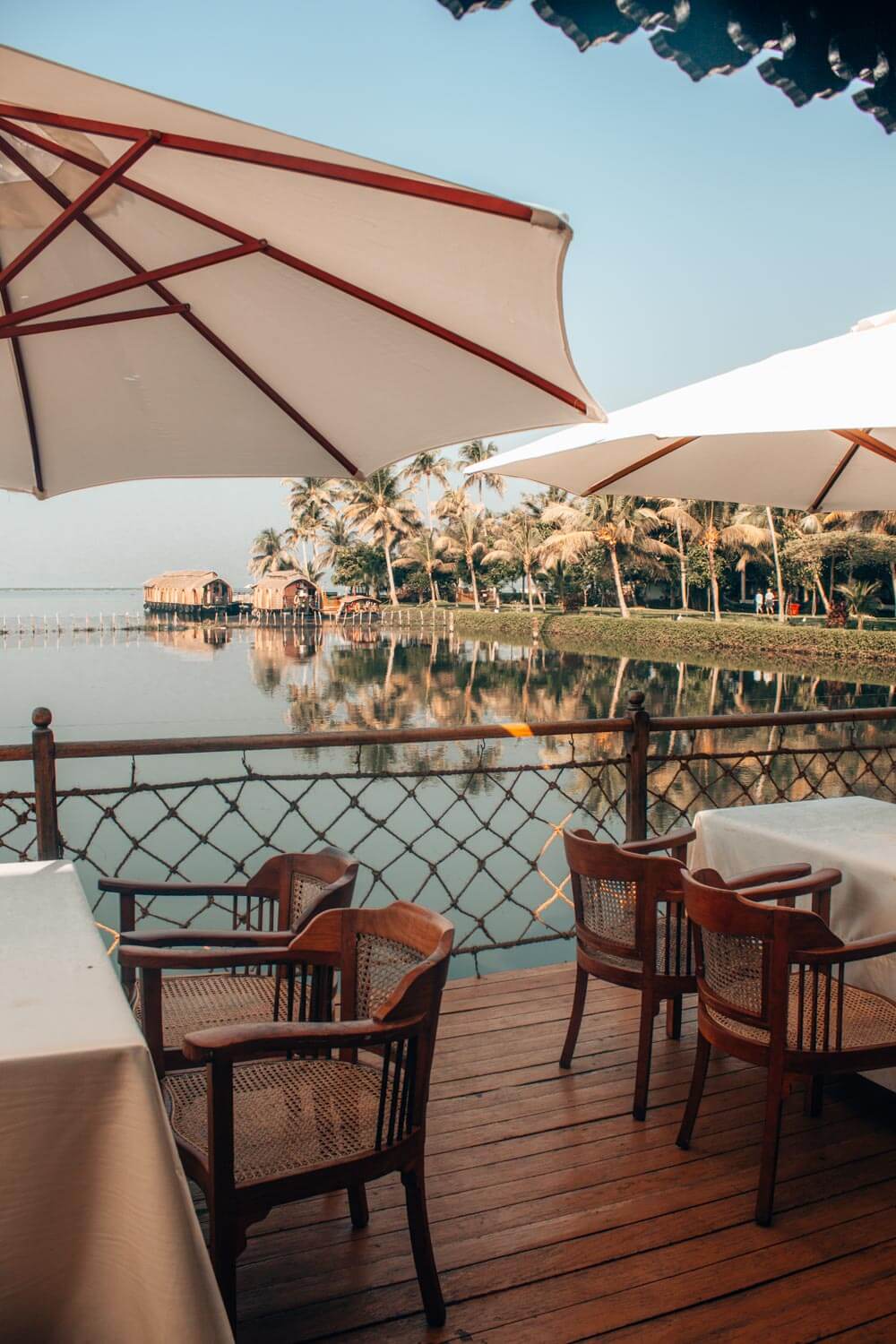 the stunning views from Vembanad seafood bar
